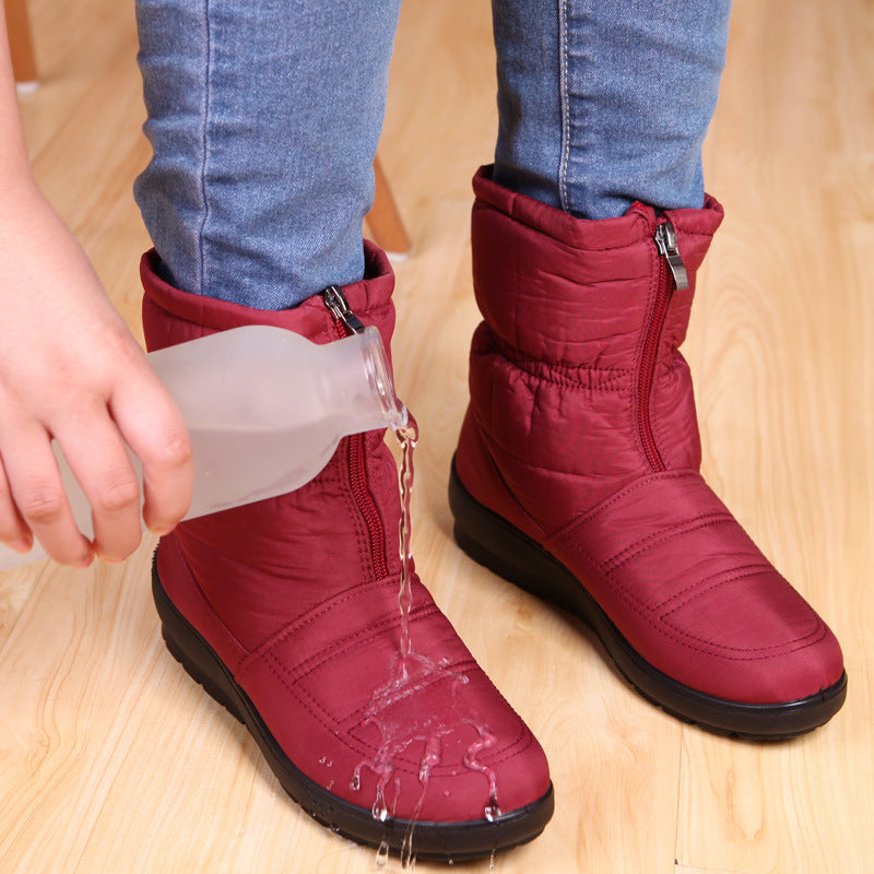 Eugénie Bottines Matelassées Compensées À Zip Frontal Femme