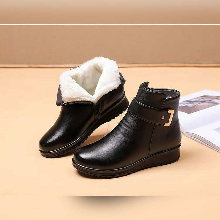 Ondine Bottines Doublées Fourrées À Boucle Aspect Cuir Femme