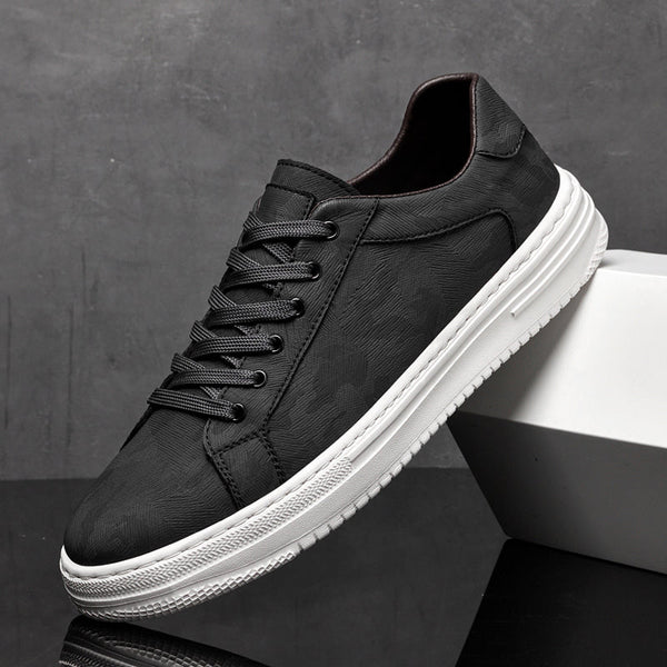 Adrien Baskets Basses Aspect Cuir Texturé Homme