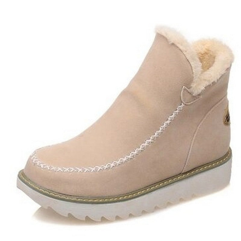 Nadège Bottines Fourrées À Revers Semelle Crantée Femme