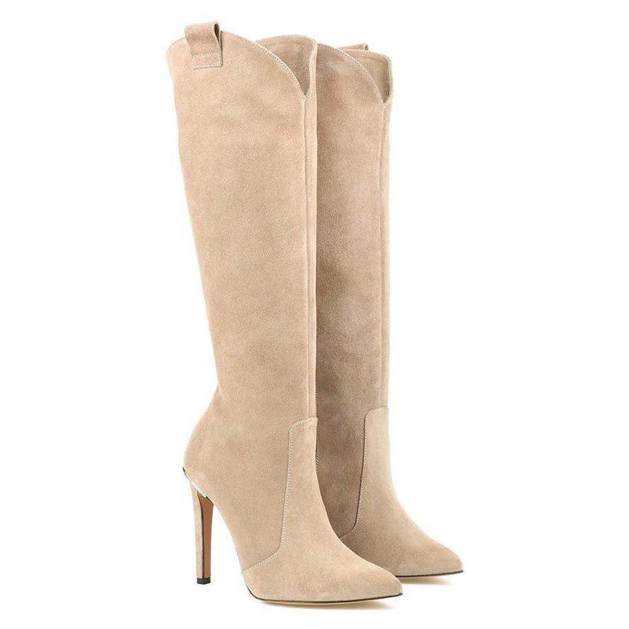 Anaïs Bottes Hautes À Talon Aiguille Et Bout Pointu Femme