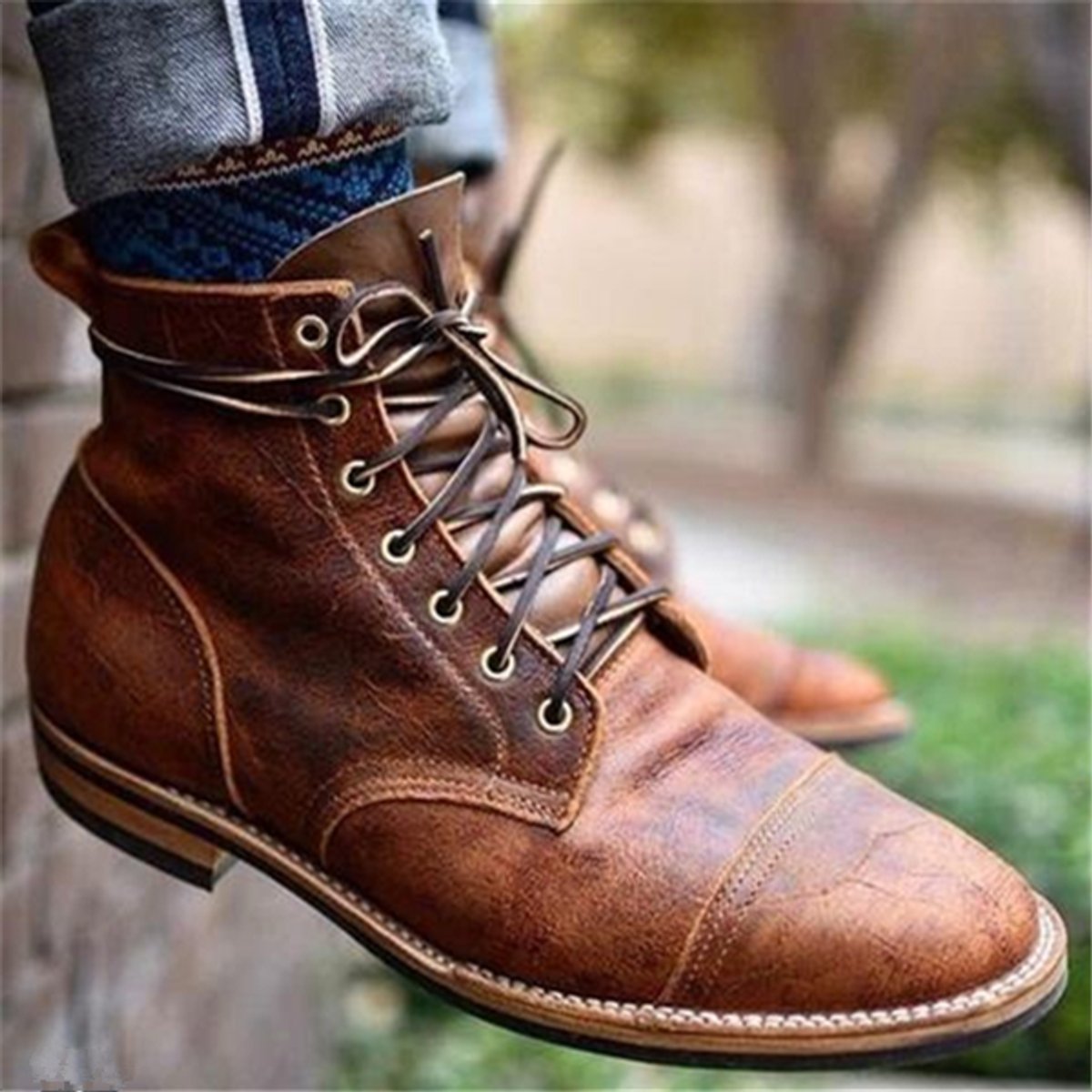 Armand Bottines À Lacets Bout Rapporté Homme