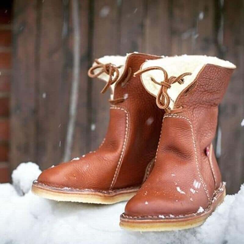 Flavie Bottes Fourrées À Laçage Arrière Et Semelle Crêpe Femme