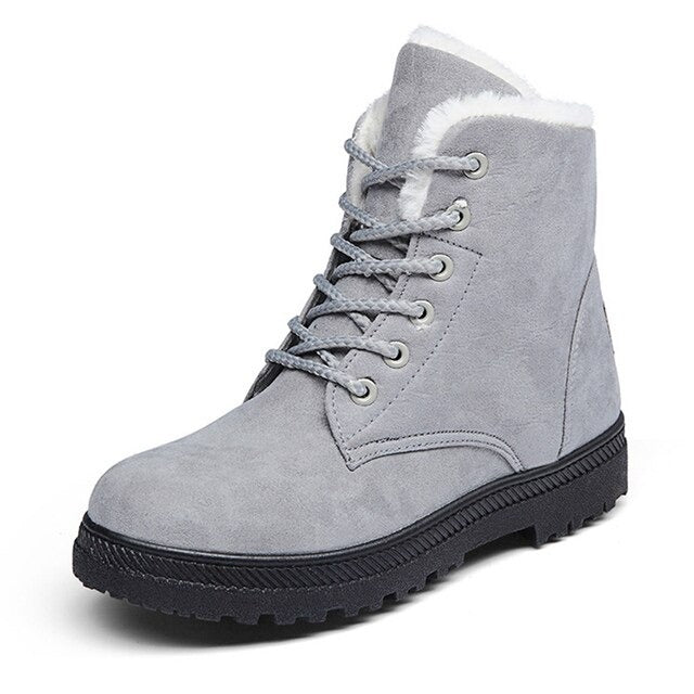 Mireille Bottines À Lacets Doublées Fourrées Semelle Crantée Femme