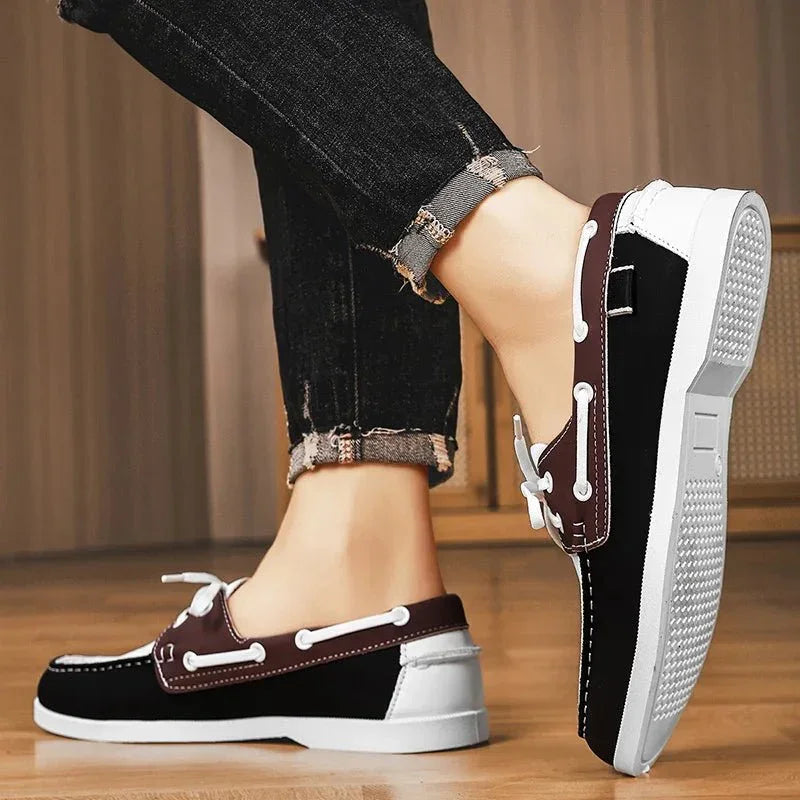 Chaussures bateau Corentin en éco-cuir pour homme, coloris disponibles du 38 au 47