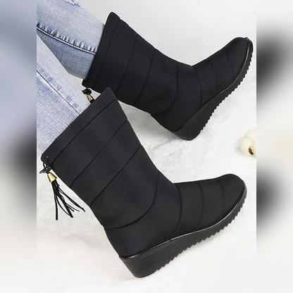 Sabine Bottes De Neige Matelassées Mi-Mollet Compensées Femme