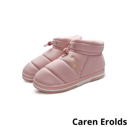 Sarah Bottines Chaussons Matelassées Fourrées À Cordon Femme