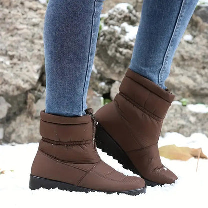 Eugénie Bottines Matelassées Compensées À Zip Frontal Femme