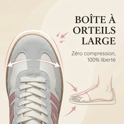 Adèle Baskets Rétro À Lacets Et Bandes Latérales Femme
