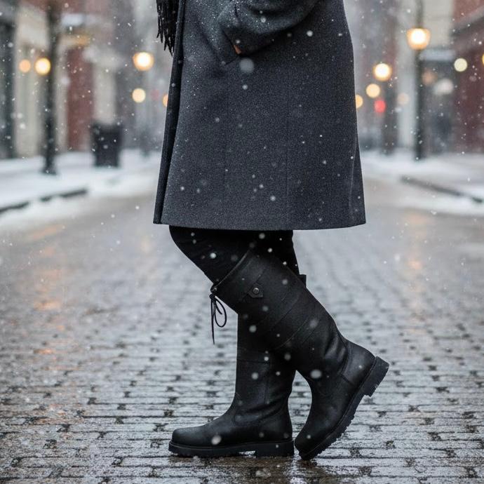 Carla Bottes Hautes D'Hiver À Laçage Arrière Femme
