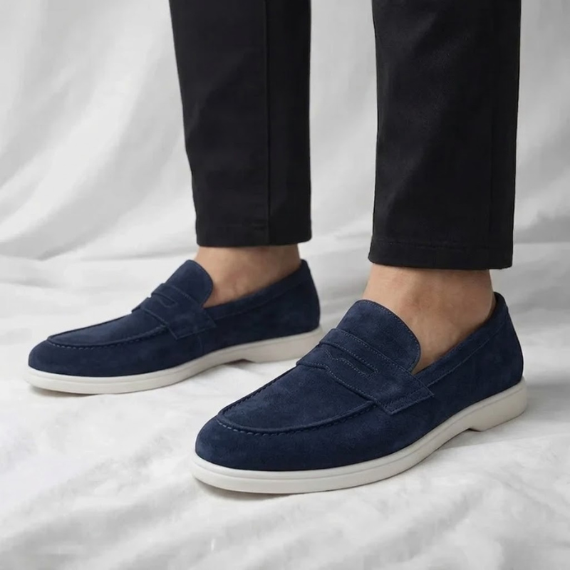 Rémi Mocassins Penny Effet Daim Homme