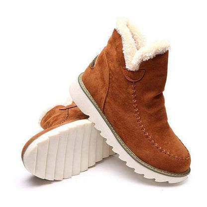 Élodie Bottines Fourrées Effet Daim À Surpiqûres Femme