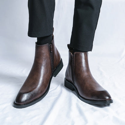 Jérôme Bottines À Lacets Aspect Cuir Homme
