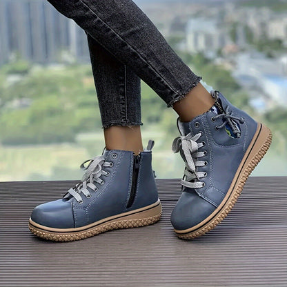 Romane Bottines À Lacets Et Zip Semelle Gomme Femme