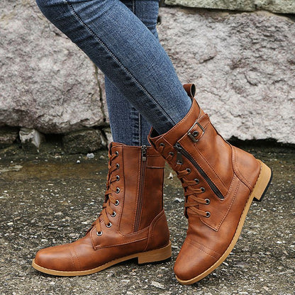 Chloé Bottines Rangers À Lacets Et Zip Femme