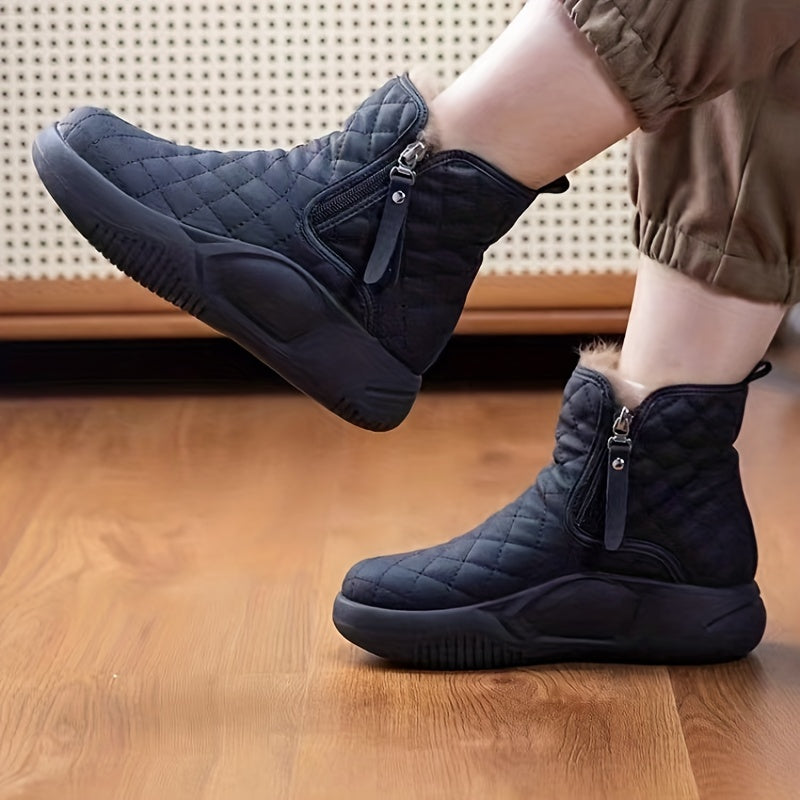 Béatrice Bottines Matelassées Doublées À Zip Latéral Femme