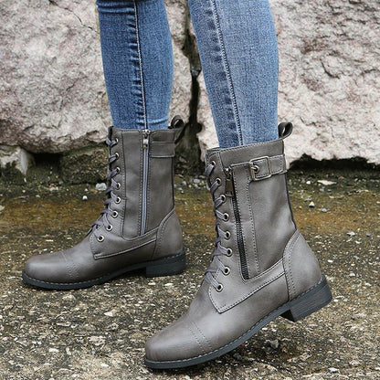 Chloé Bottines Rangers À Lacets Et Zip Femme