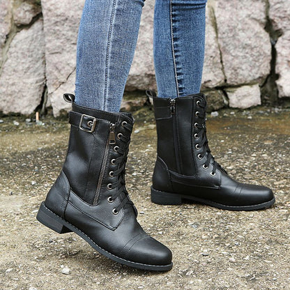 Chloé Bottines Rangers À Lacets Et Zip Femme