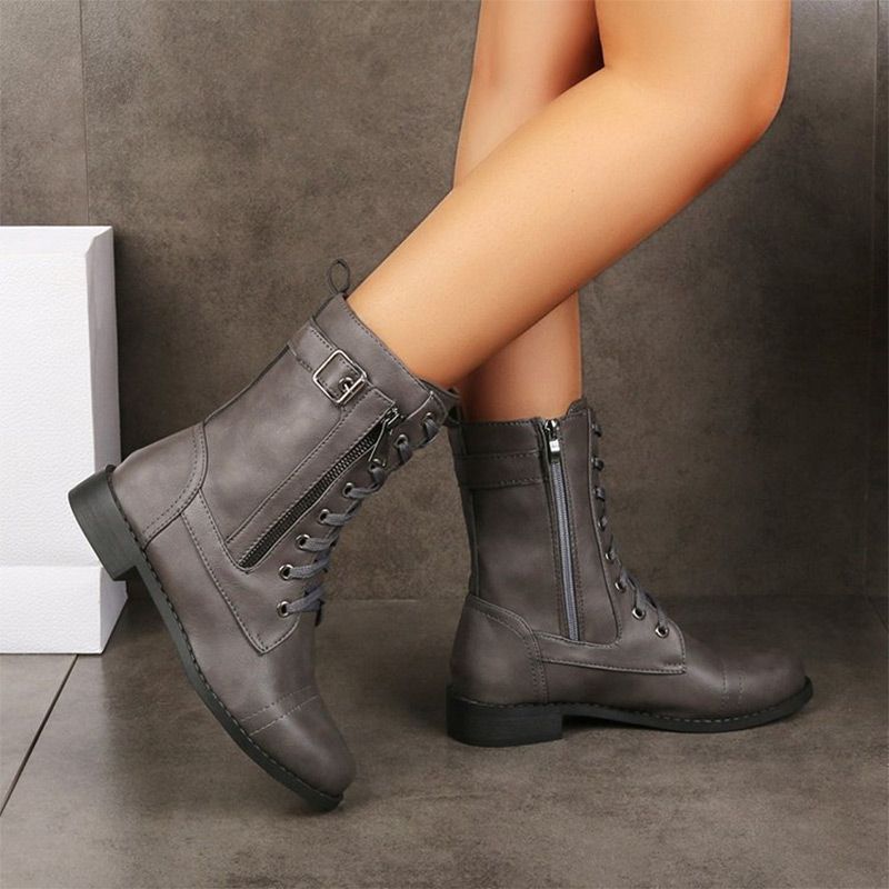 Chloé Bottines Rangers À Lacets Et Zip Femme