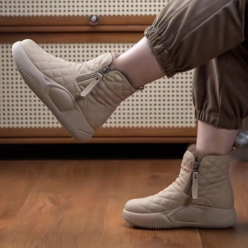 Béatrice Bottines Matelassées Doublées À Zip Latéral Femme