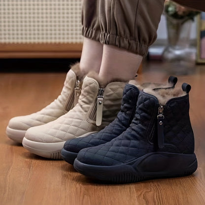 Béatrice Bottines Matelassées Doublées À Zip Latéral Femme
