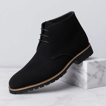 Nathan Bottines Effet Daim Semelle Crantée Homme