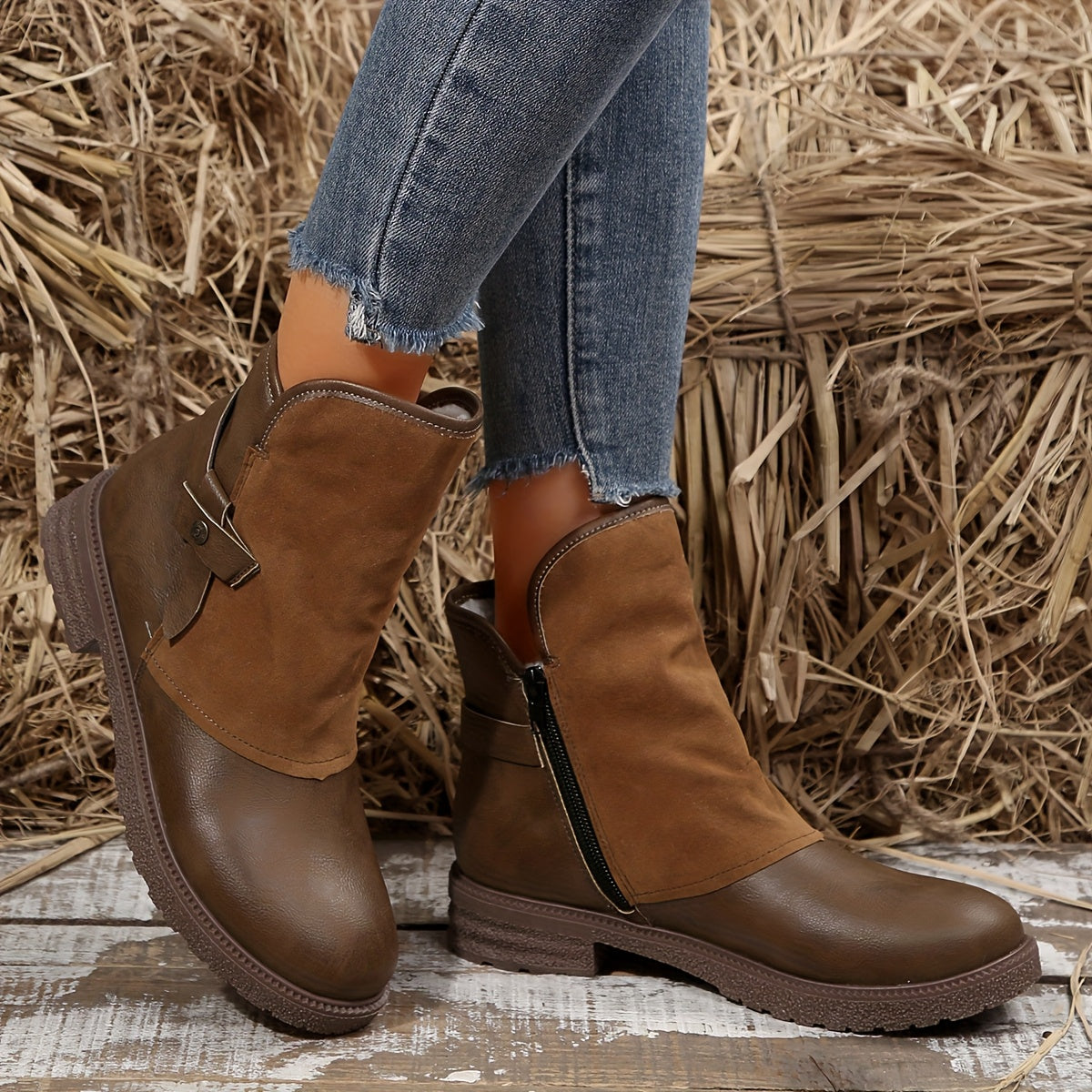 Marion Bottines Doublées Fourrées À Zip Et Bride Femme