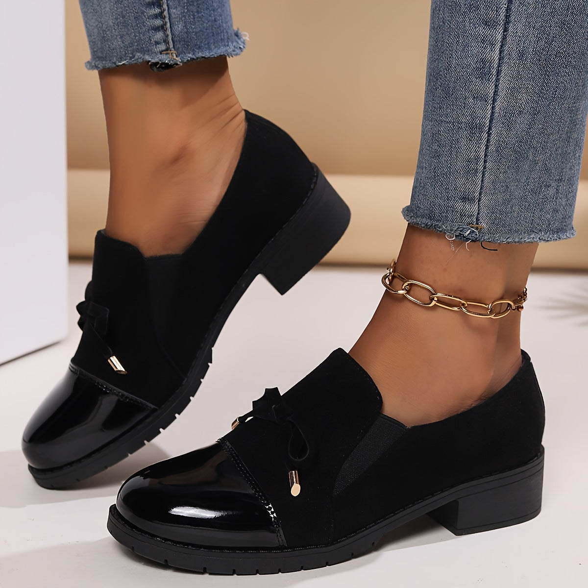 Camille Mocassins À Bout Verni Sans Lacets Femme