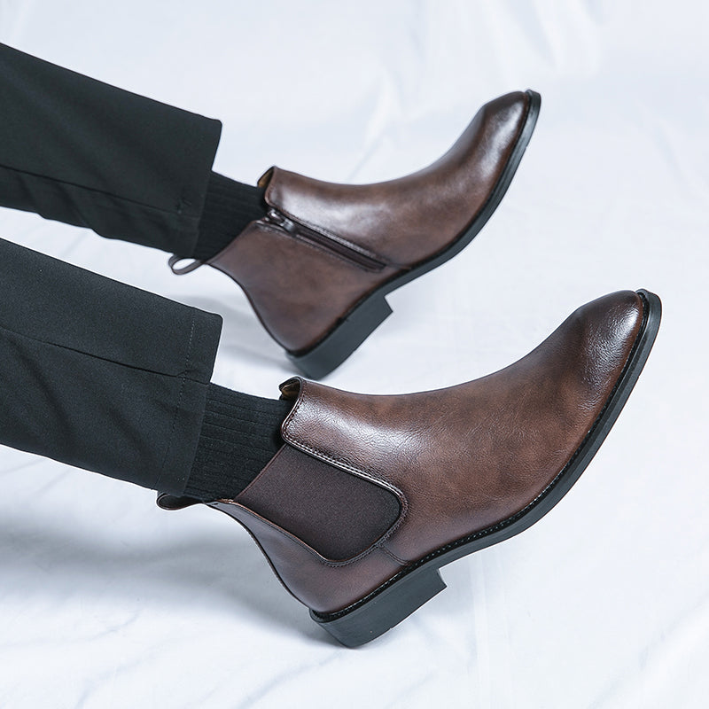 Jérôme Bottines À Lacets Aspect Cuir Homme