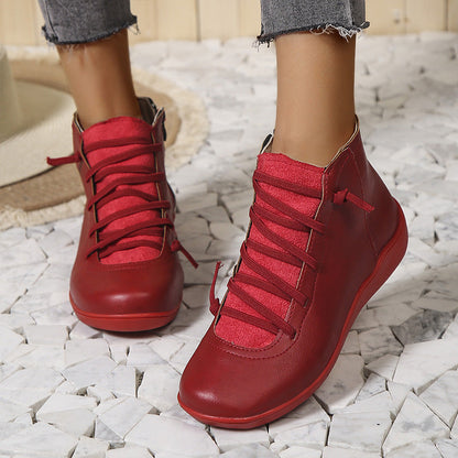 Léonie Bottines À Lacets Élastiques Et Zip Semelle Souple Femme