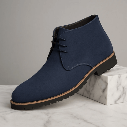 Nathan Bottines Effet Daim Semelle Crantée Homme