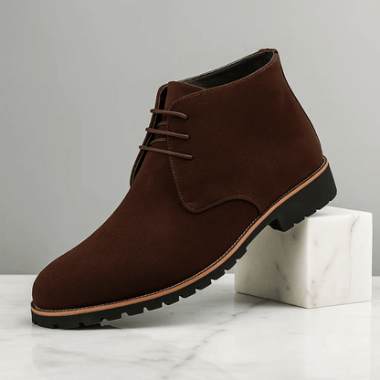 Nathan Bottines Effet Daim Semelle Crantée Homme