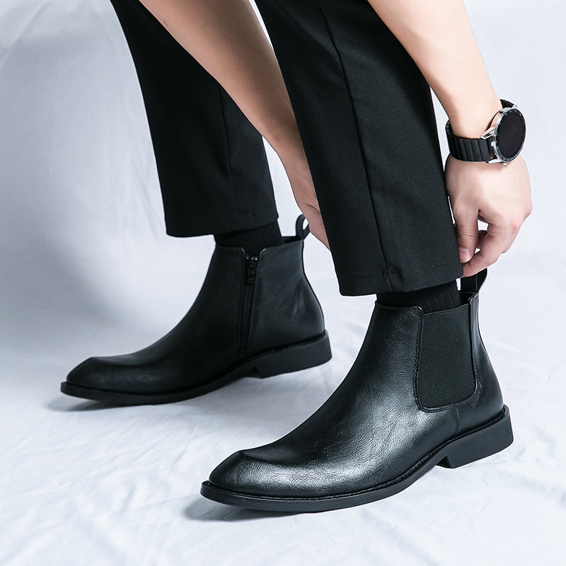 Jérôme Bottines À Lacets Aspect Cuir Homme