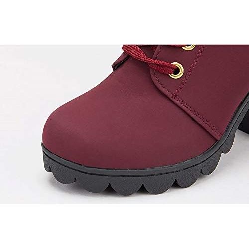 Estelle Bottines Effet Daim À Lacets Boucle Et Talon Carré Femme