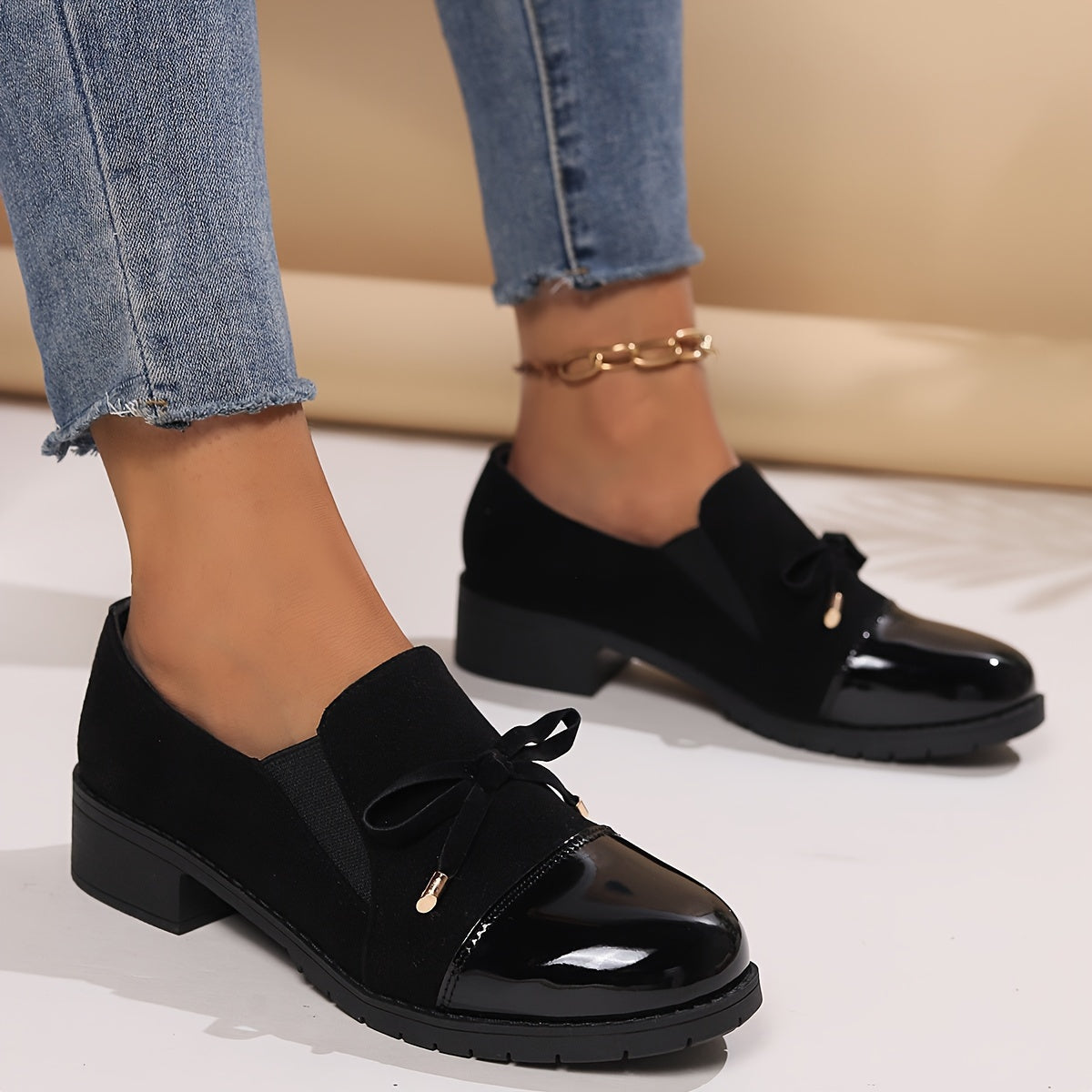Camille Mocassins À Bout Verni Sans Lacets Femme