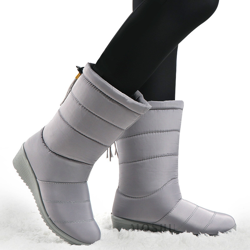 Sabine Bottes De Neige Matelassées Mi-Mollet Compensées Femme