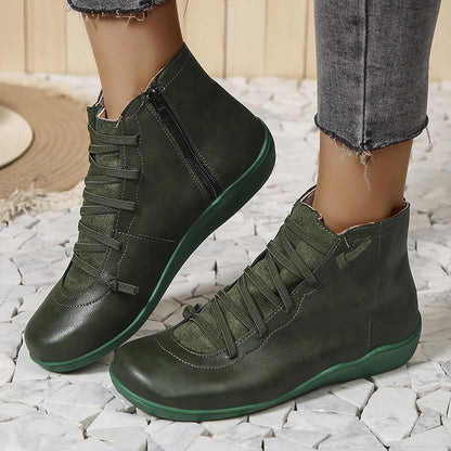 Léonie Bottines À Lacets Élastiques Et Zip Semelle Souple Femme