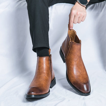 Jérôme Bottines À Lacets Aspect Cuir Homme