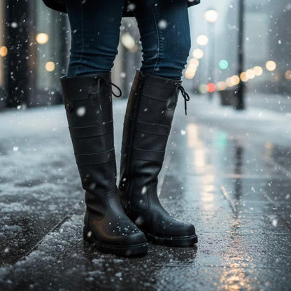 Carla Bottes Hautes D'Hiver À Laçage Arrière Femme