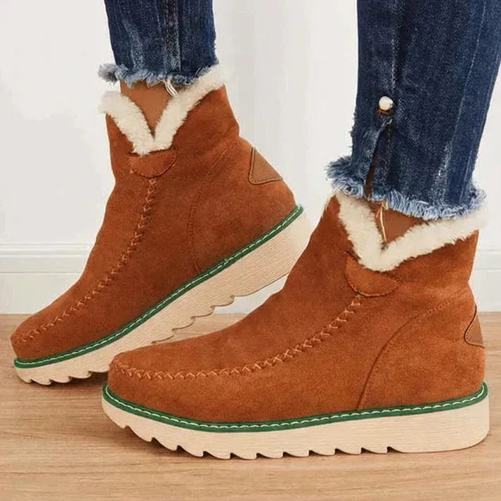 Sidonie Bottines Fourrées À Enfiler Semelle Plateforme Femme