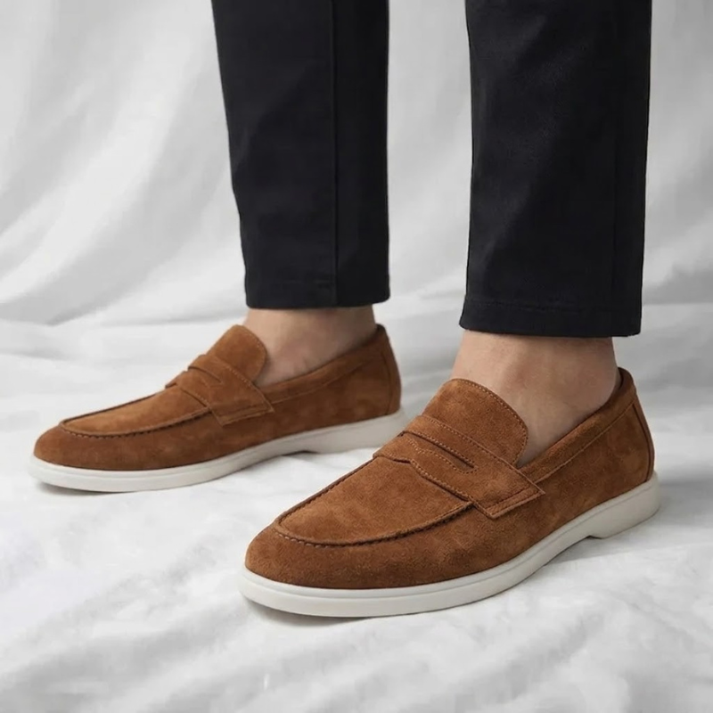 Rémi Mocassins Penny Effet Daim Homme