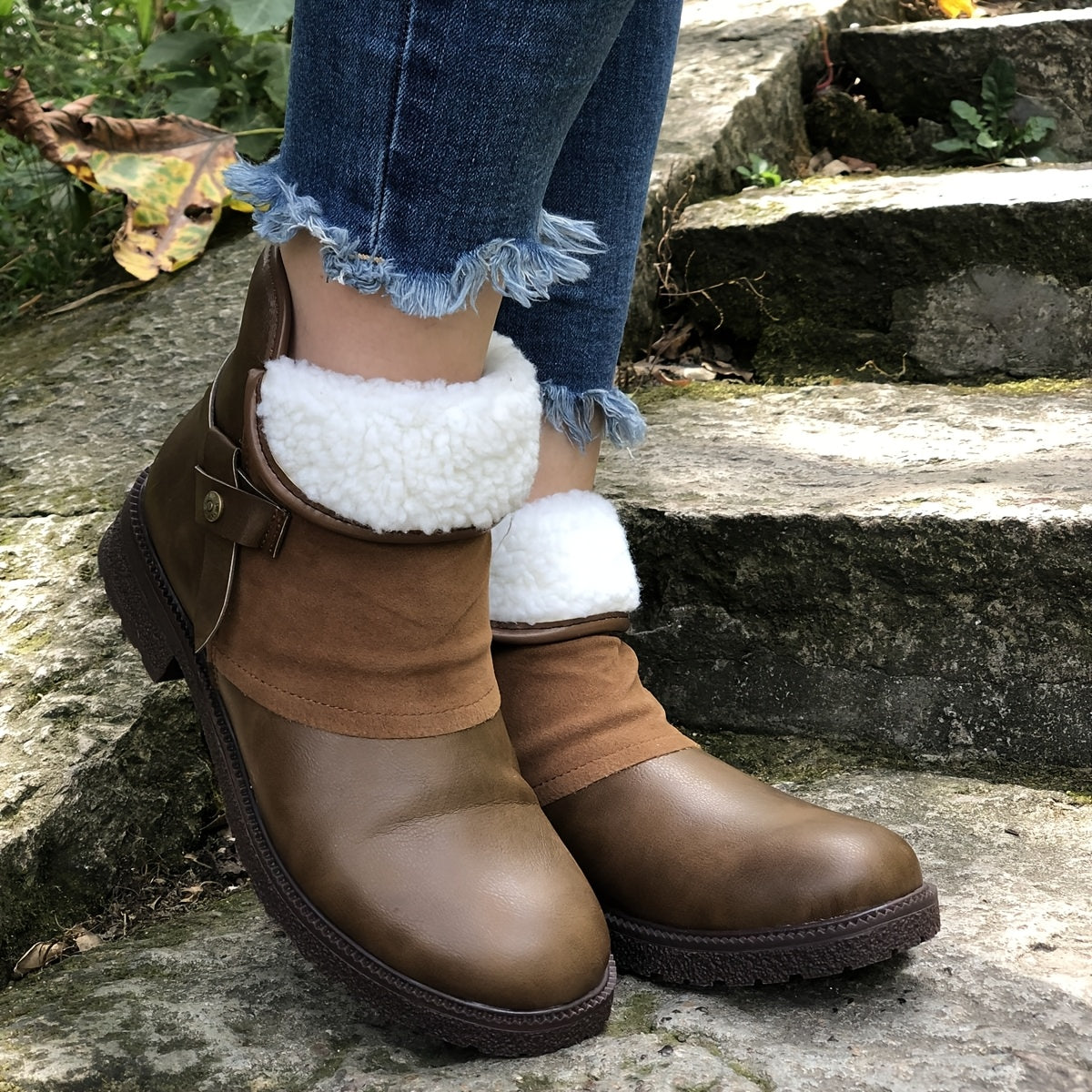 Marion Bottines Doublées Fourrées À Zip Et Bride Femme