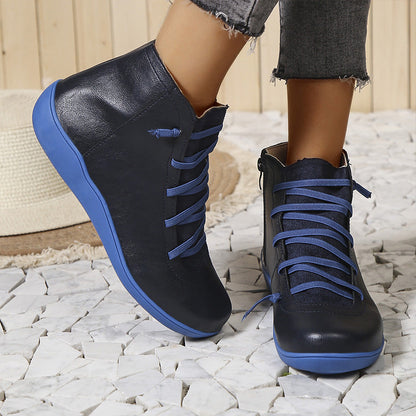 Léonie Bottines À Lacets Élastiques Et Zip Semelle Souple Femme