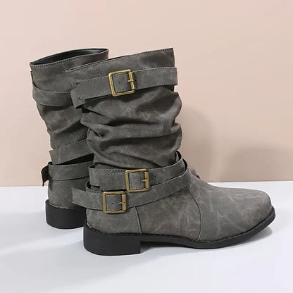 Nathalie Bottes Mi-Mollet Froncées À Double Boucle Femme