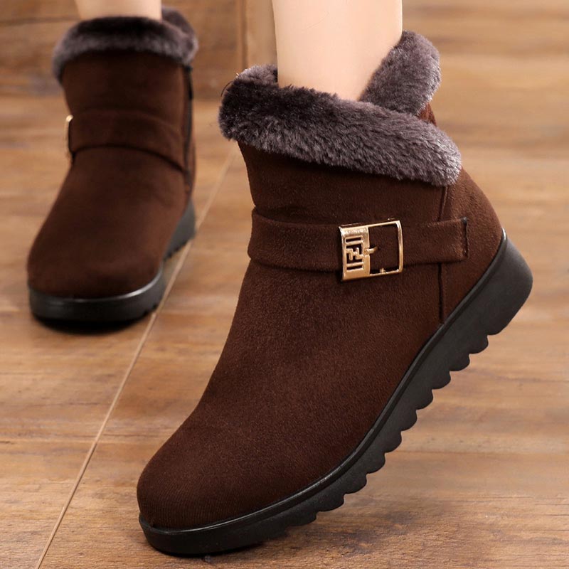 Emma Bottines Fourrées À Revers Et Boucle Femme