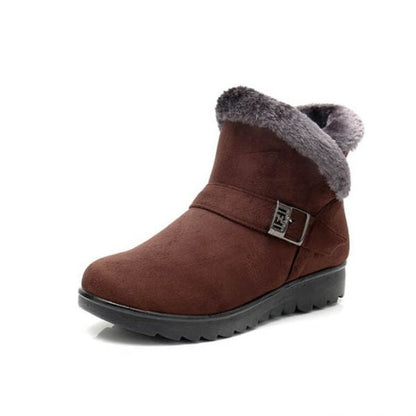 Salomé Bottines Fourrées Effet Daim À Boucle Femme