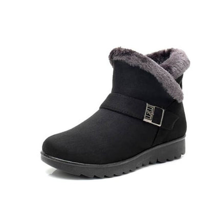 Salomé Bottines Fourrées Effet Daim À Boucle Femme