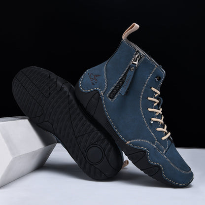 Henri Bottines Zippées Semelle Ondulée Homme