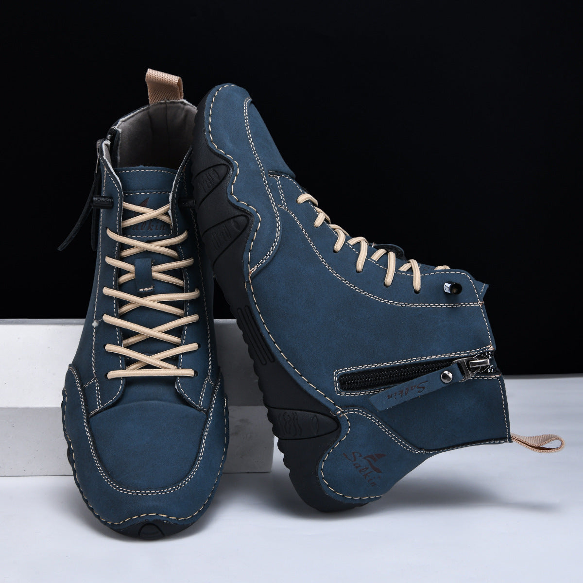 Henri Bottines Zippées Semelle Ondulée Homme