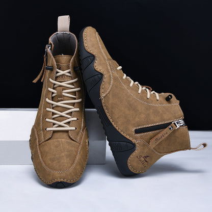 Henri Bottines Zippées Semelle Ondulée Homme